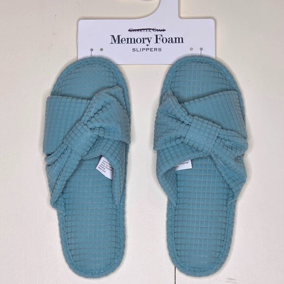Charter Club Memory Foam Terry Slippers - Picture 1 of 2